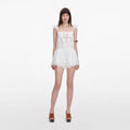 White Embroidered Playsuit