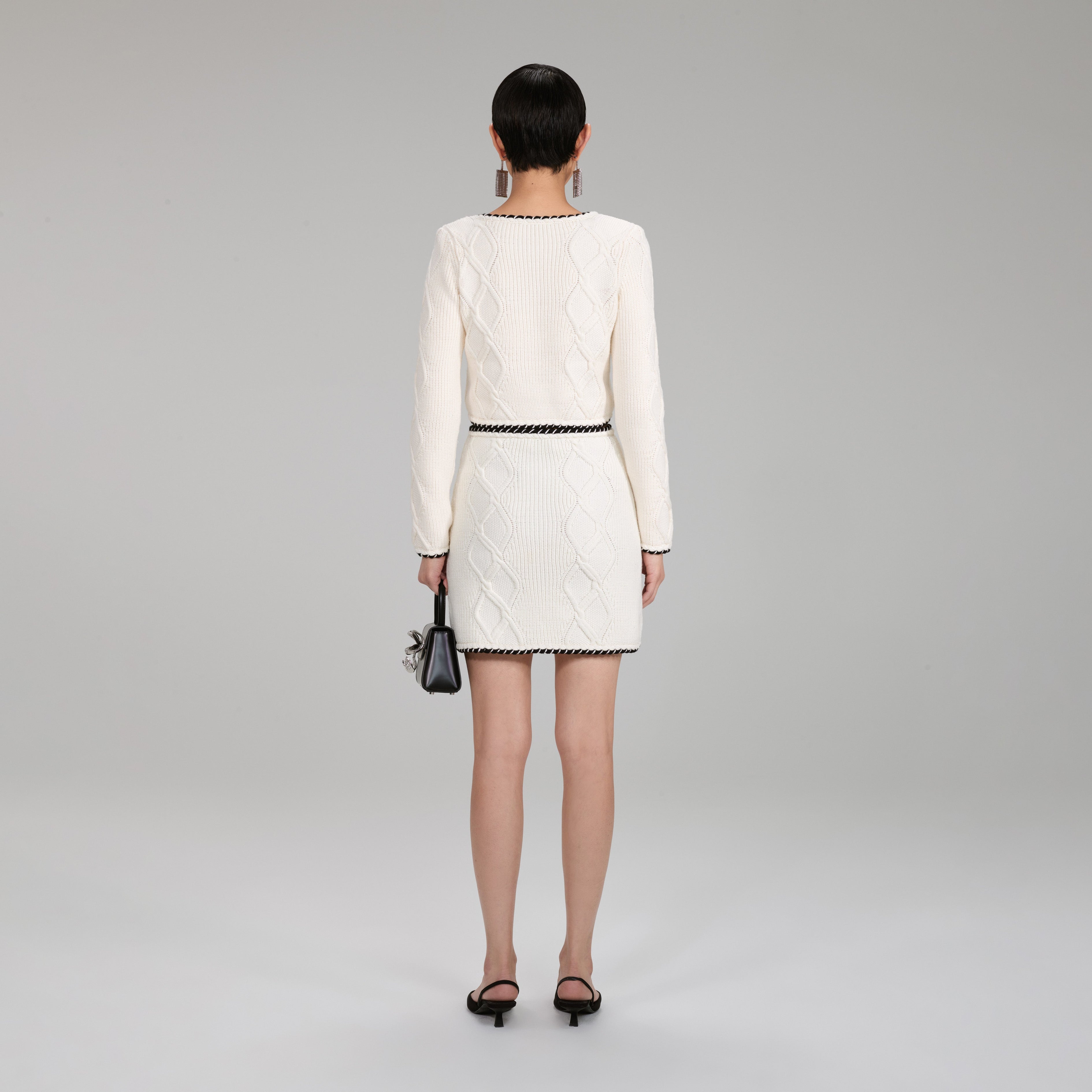 Cable Knit Mini Skirt