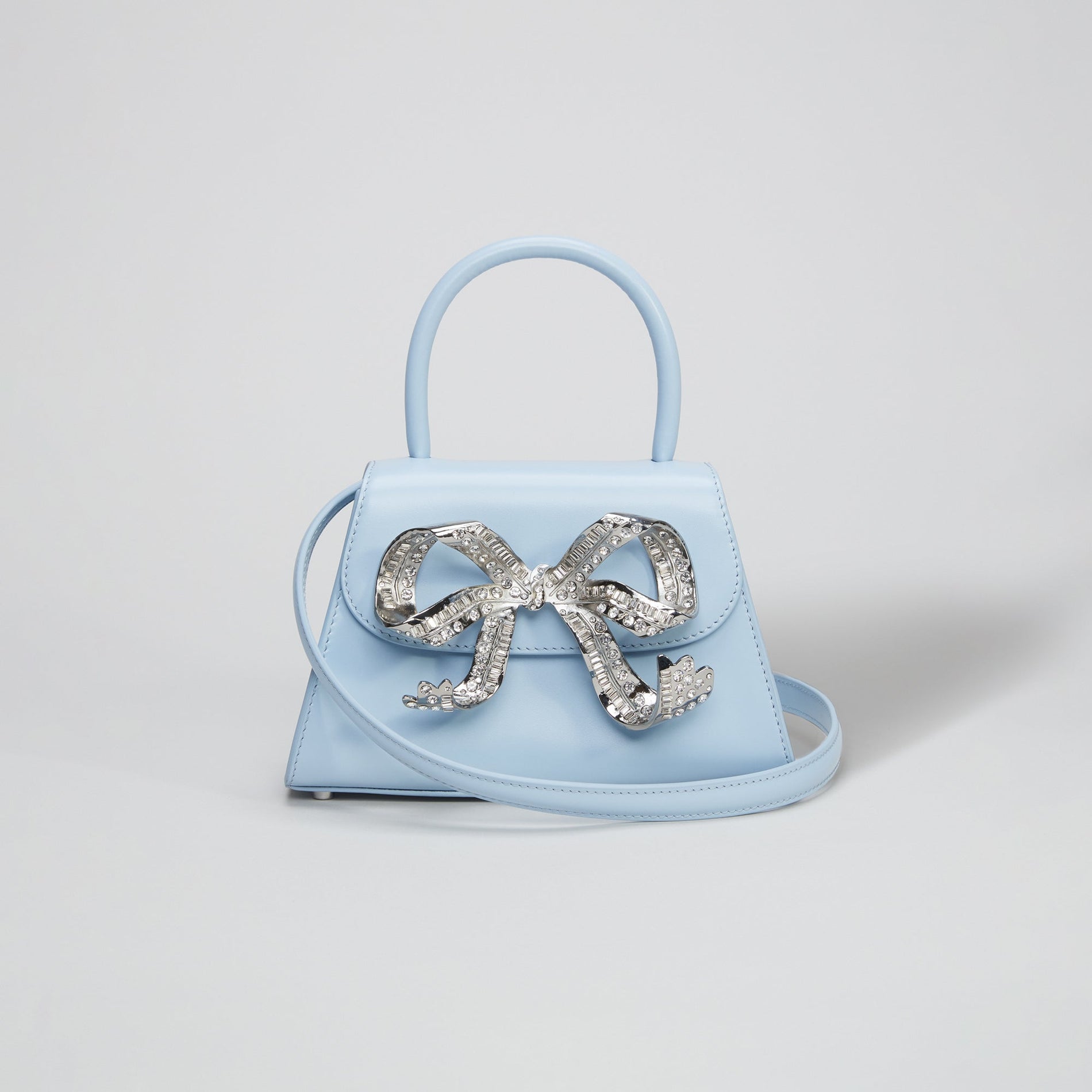 The Bow Mini in Blue with Diamanté