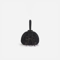 Black Rhinestone Top Handle Micro Bag