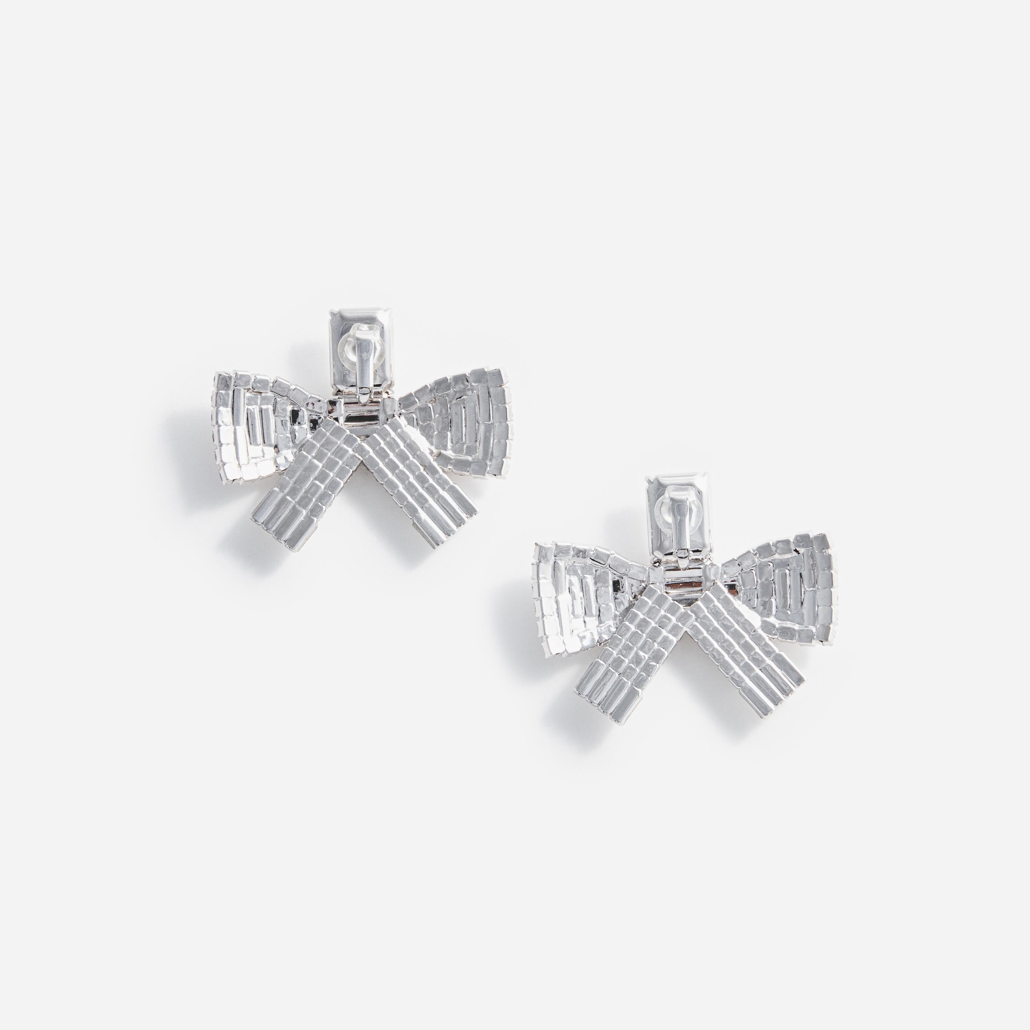 Large Crystal Bow Earrings
