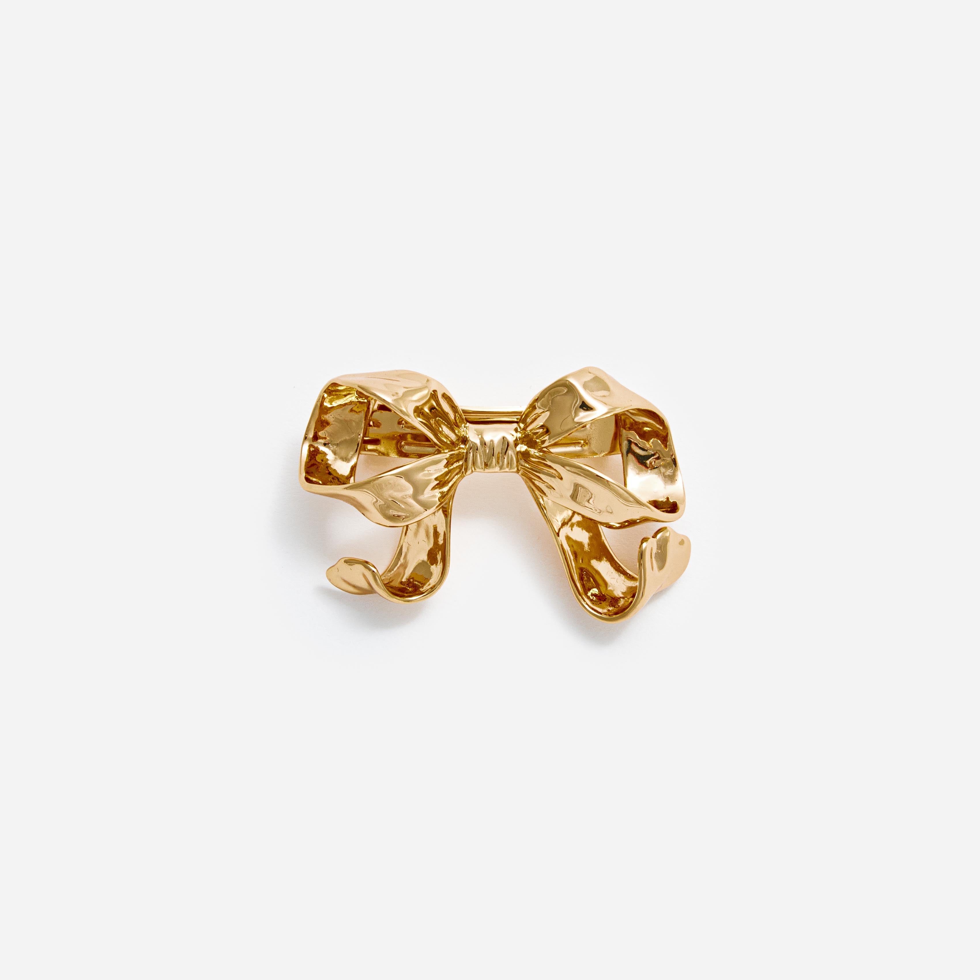 Gold Bow Hair Clip