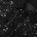 Black Sequin Boucle Mini Dress