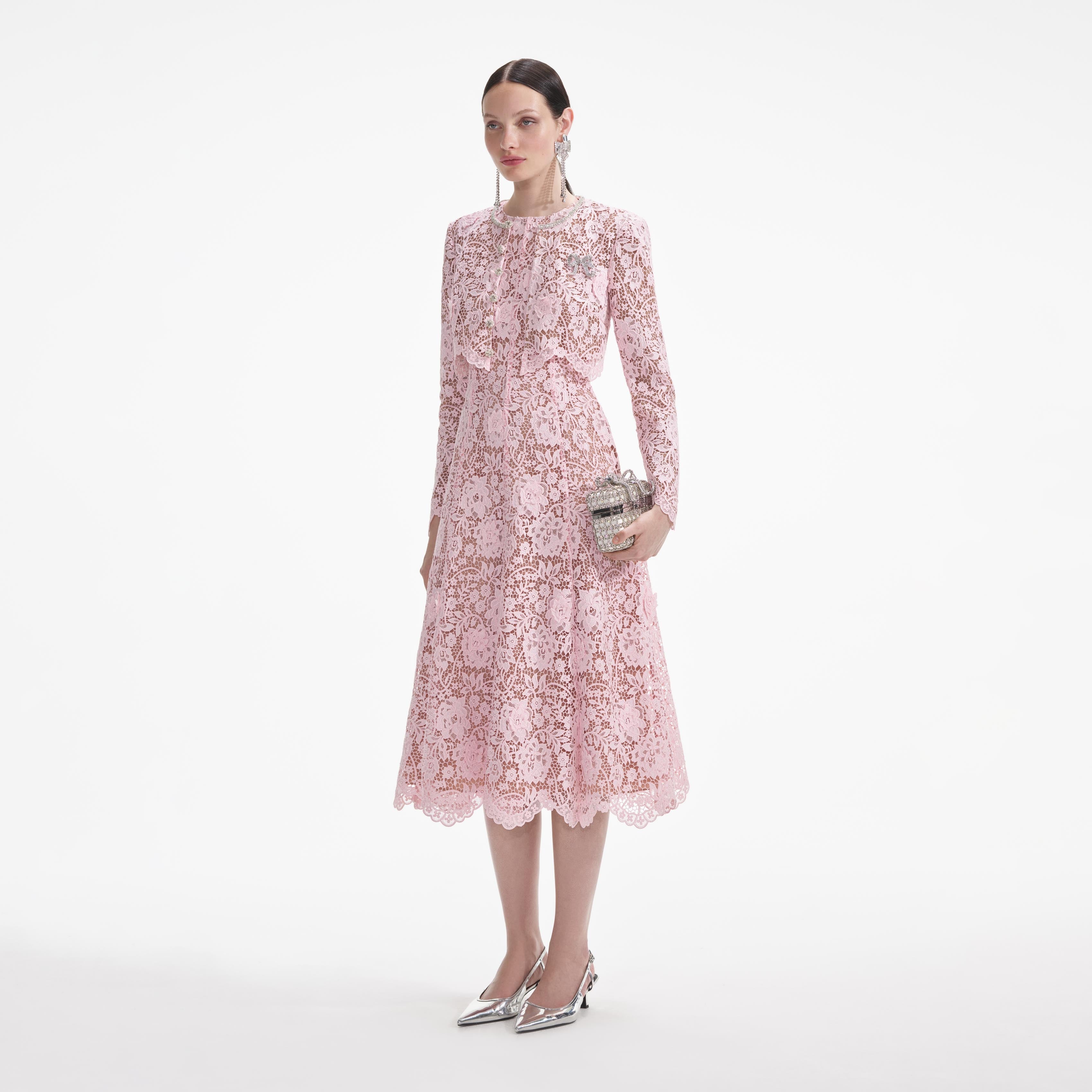 Pink Flower Lace Jacket