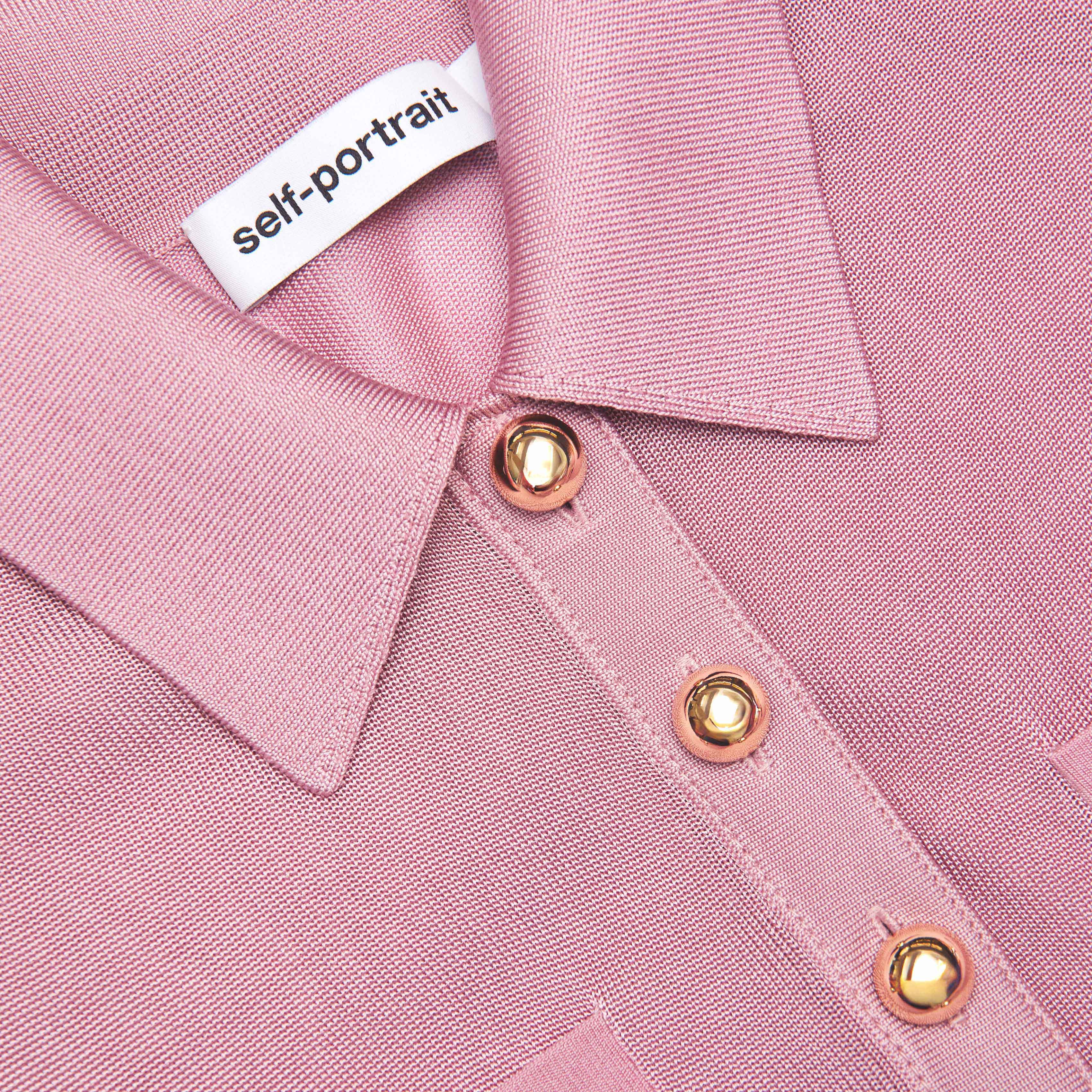 Pink Viscose Knit Midi Dress