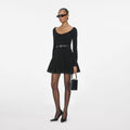 Black Chenille Knit Dress