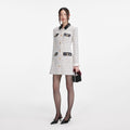 Check Boucle Long Sleeve Mini Dress