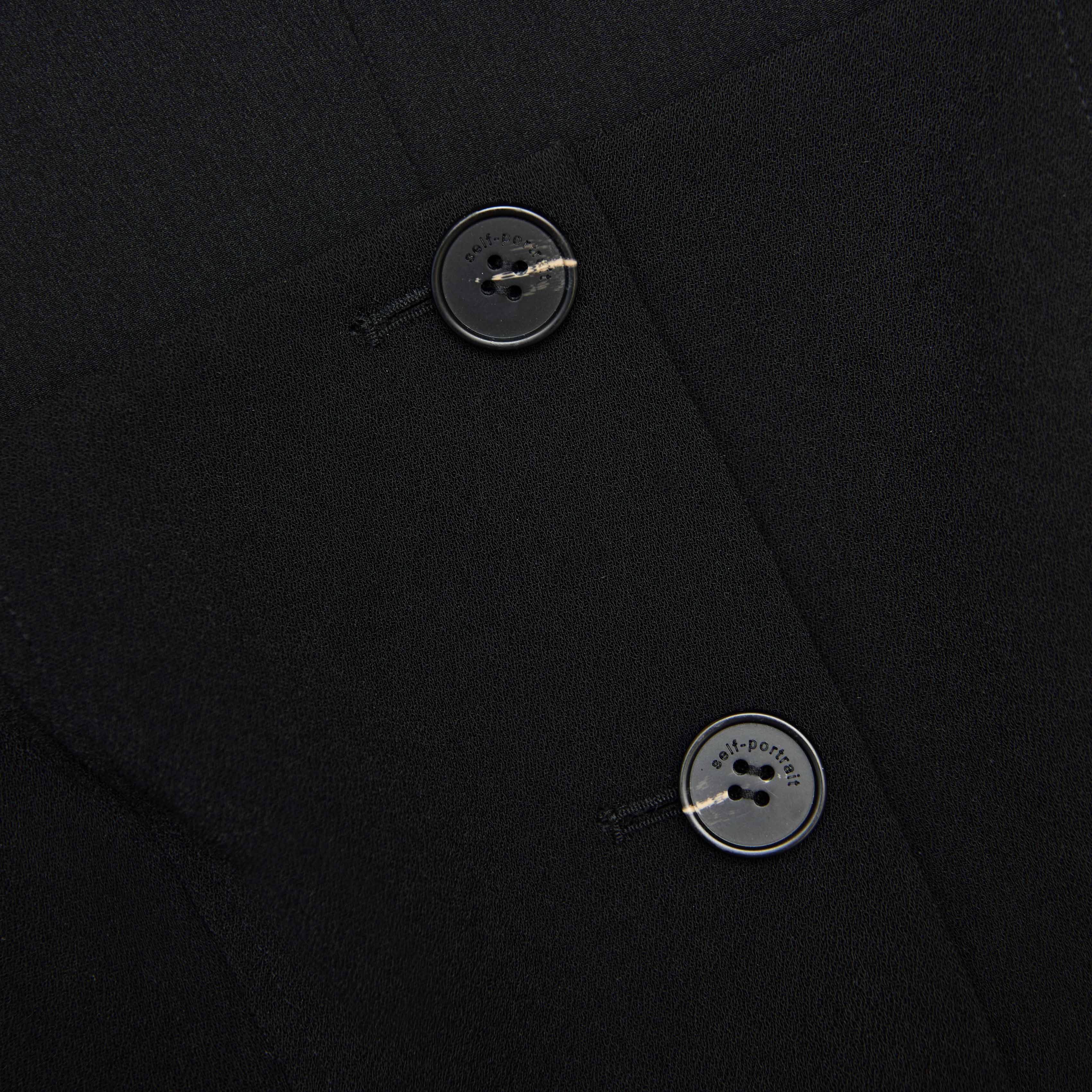 Black Tailored Crepe Playsuit