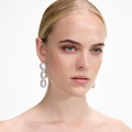 Crystal Link Three Tiered Earrings