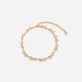 Gold Crystal Bows Necklace