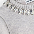 Grey Knit Tulle Dress