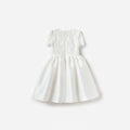 White Lace Taffeta Dress