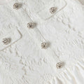 White Lace Taffeta Dress