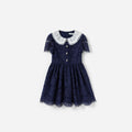Navy Floral Lace Dress