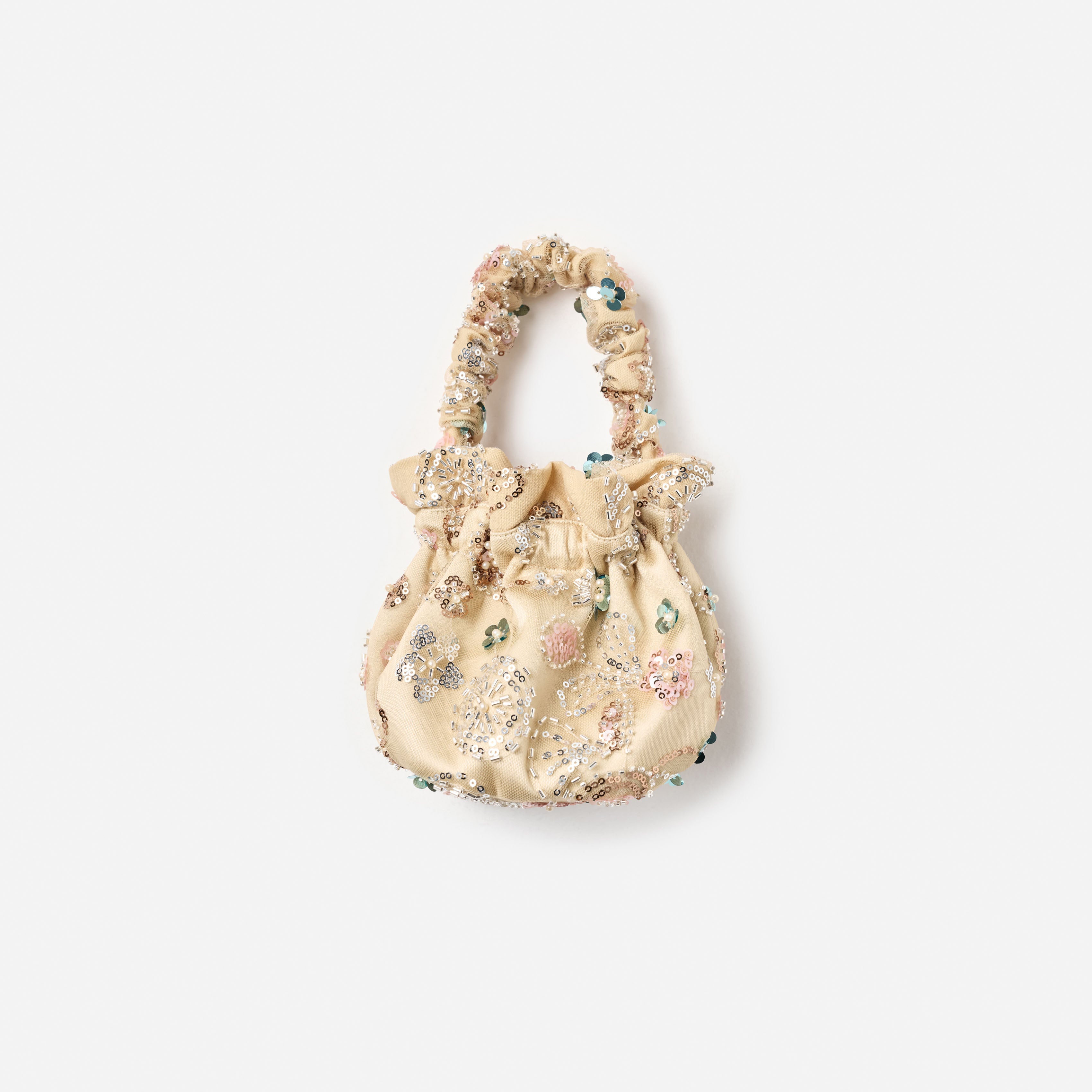 Champagne Sequin Embroidered Bag