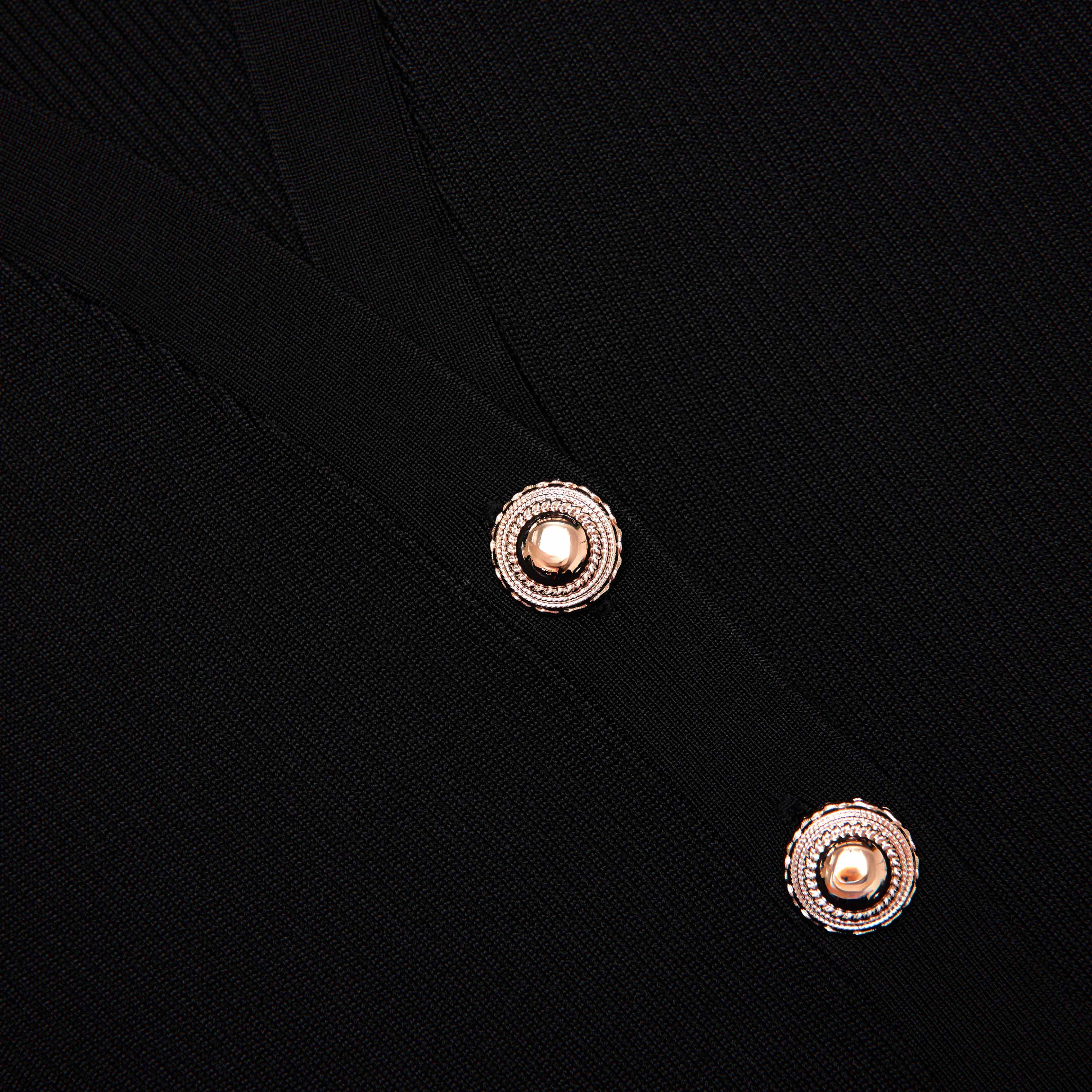 Black Ribbed Knit Midi Dress