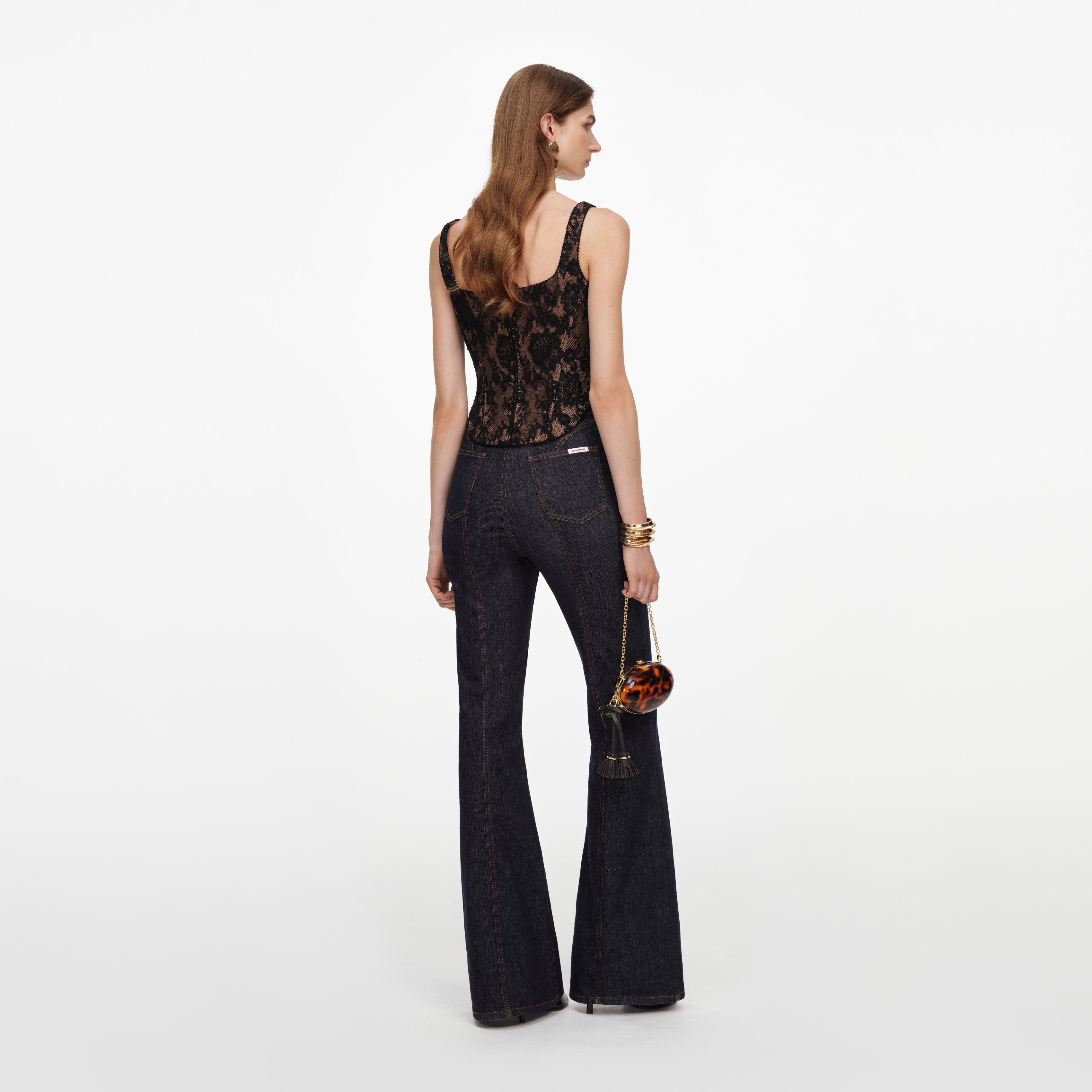 Black Lace Corset Top
