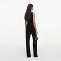 Black Wool Crepe Jumpsuit