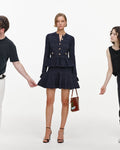 Navy Textured Knit Mini Dress