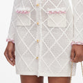 Cream Fringe Knit Mini Dress
