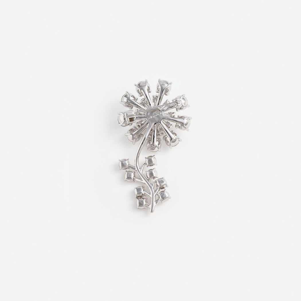 Crystal Flower Brooch