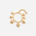 Gold Heart Charm Bracelet