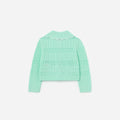 Mint Pointelle Knit Cardigan