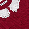 Burgundy Knit Taffeta Dress