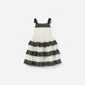 Cream Tulle Lace Tiered Dress