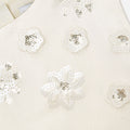 Cream Satin Bubble Hem Dress
