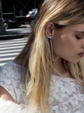 Crystal Droplet Bow Earrings