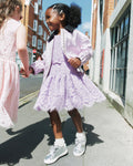Lilac Sleeveless Lace Dress