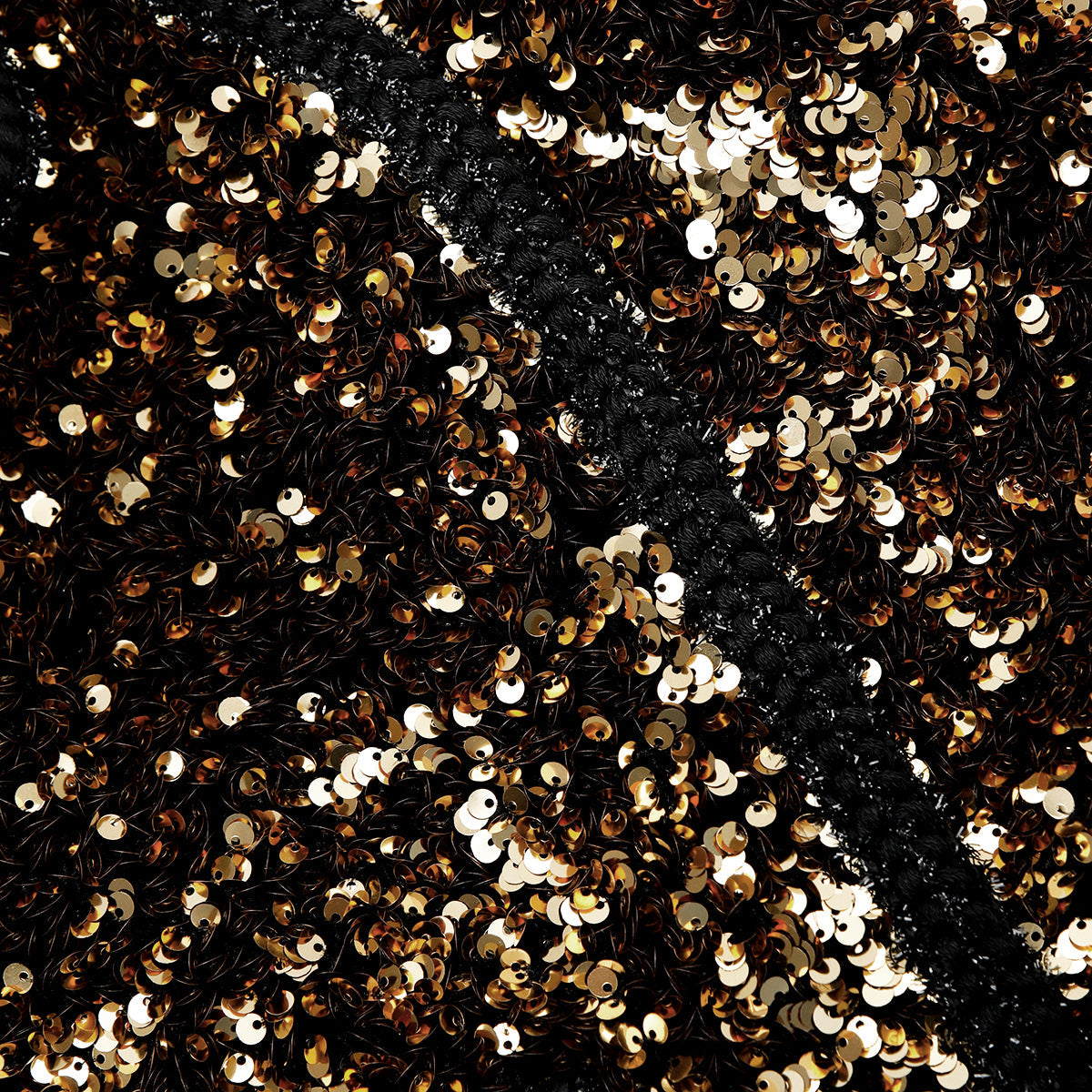 A close up of the fabric for the Gold Sequin Jacket