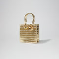 Gold Croc Mini Tote Bow Bag