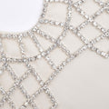 Cream Satin Diamante Bralette Top
