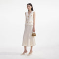 Cream Linen Midi Dress
