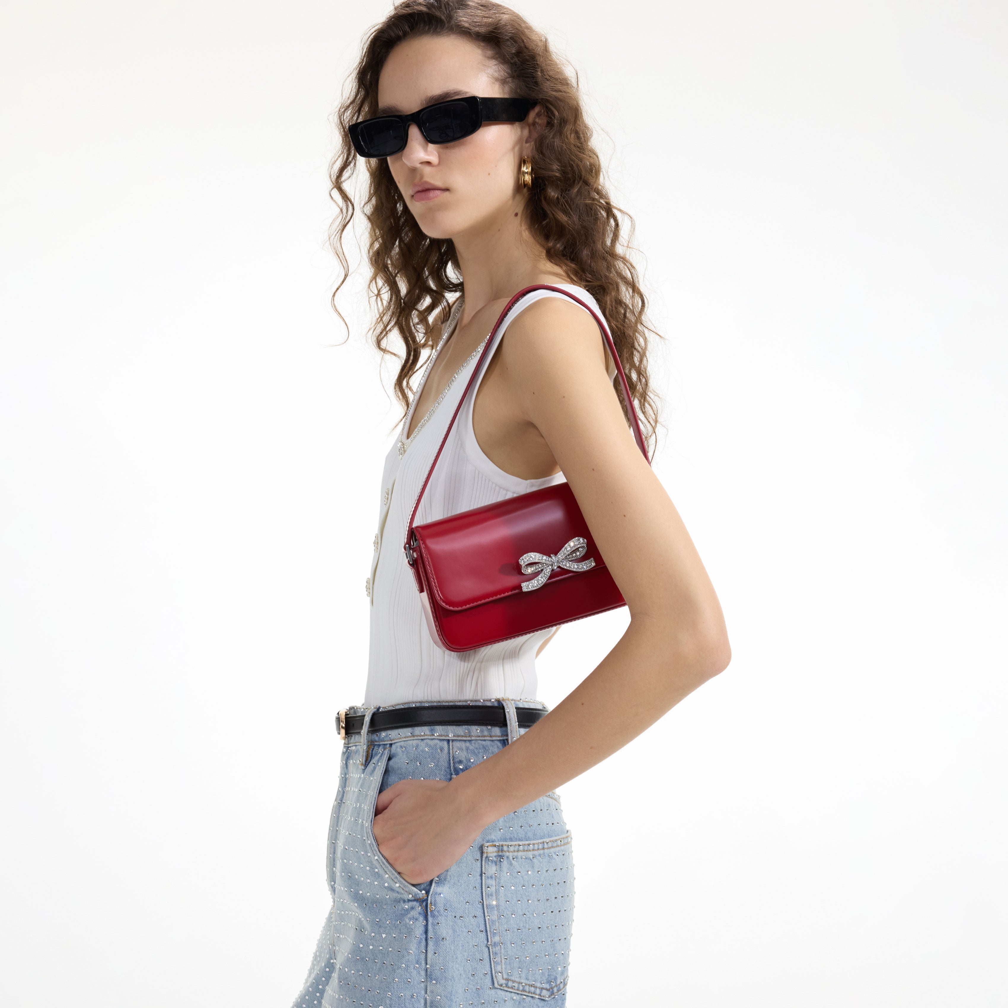 Burgundy Leather Shoulder Bag