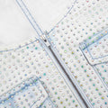 Rhinestone Denim Cargo Top