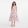 Floral Print Taffeta Midi Dress