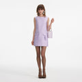 Lilac Taffeta Mini Dress