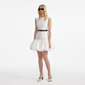 Cream Taffeta Mini Dress
