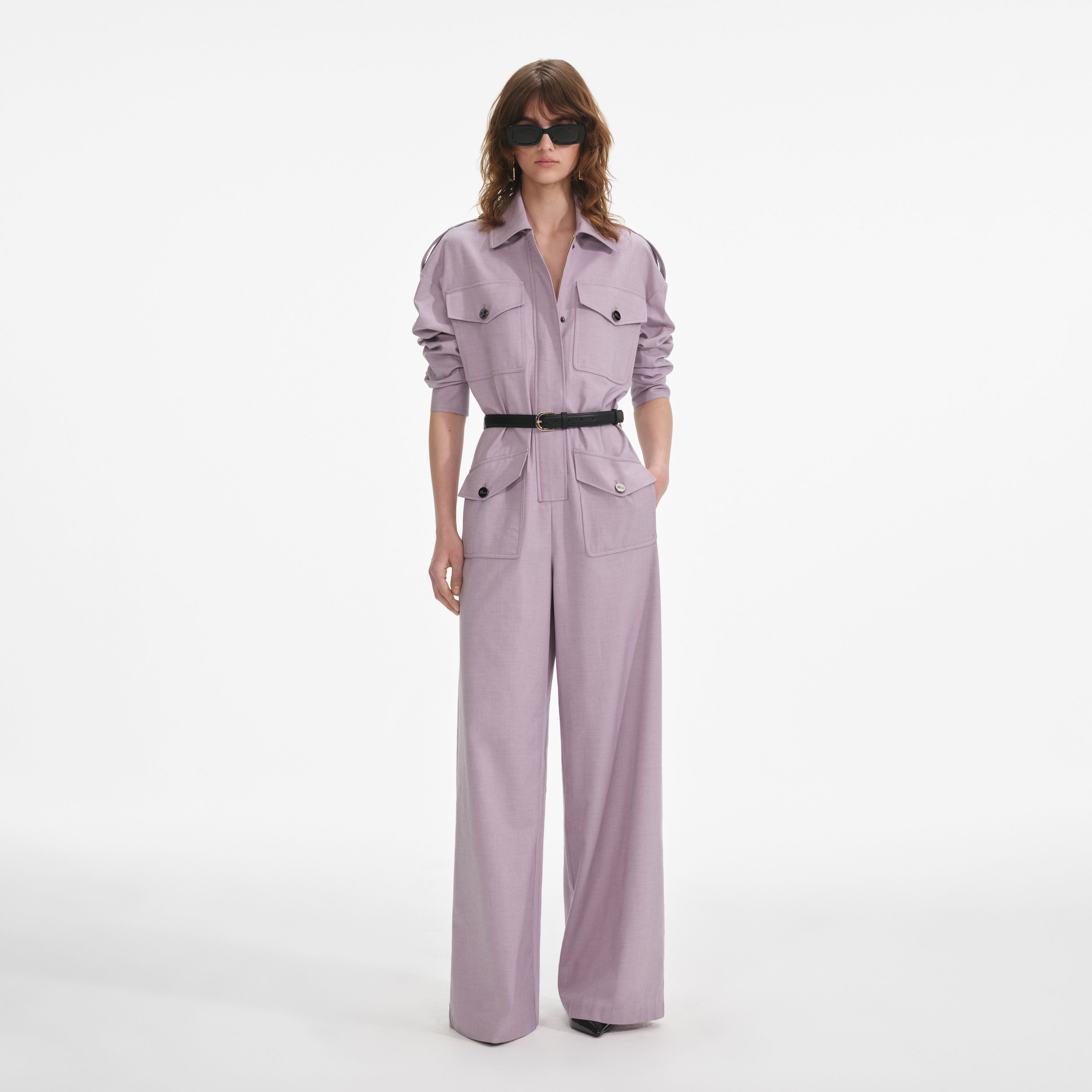 Lilac Twill Jumpsuit