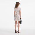 White Lace Contrast Collar Mini Dress