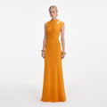 Burnt Orange Jersey Cut Out Maxi Dress