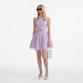 Lilac Lace Sleeveless Mini Dress