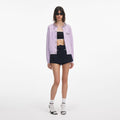 Lilac Crystal Trim Cardigan