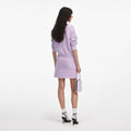Lilac Crystal Trim Knit Skirt