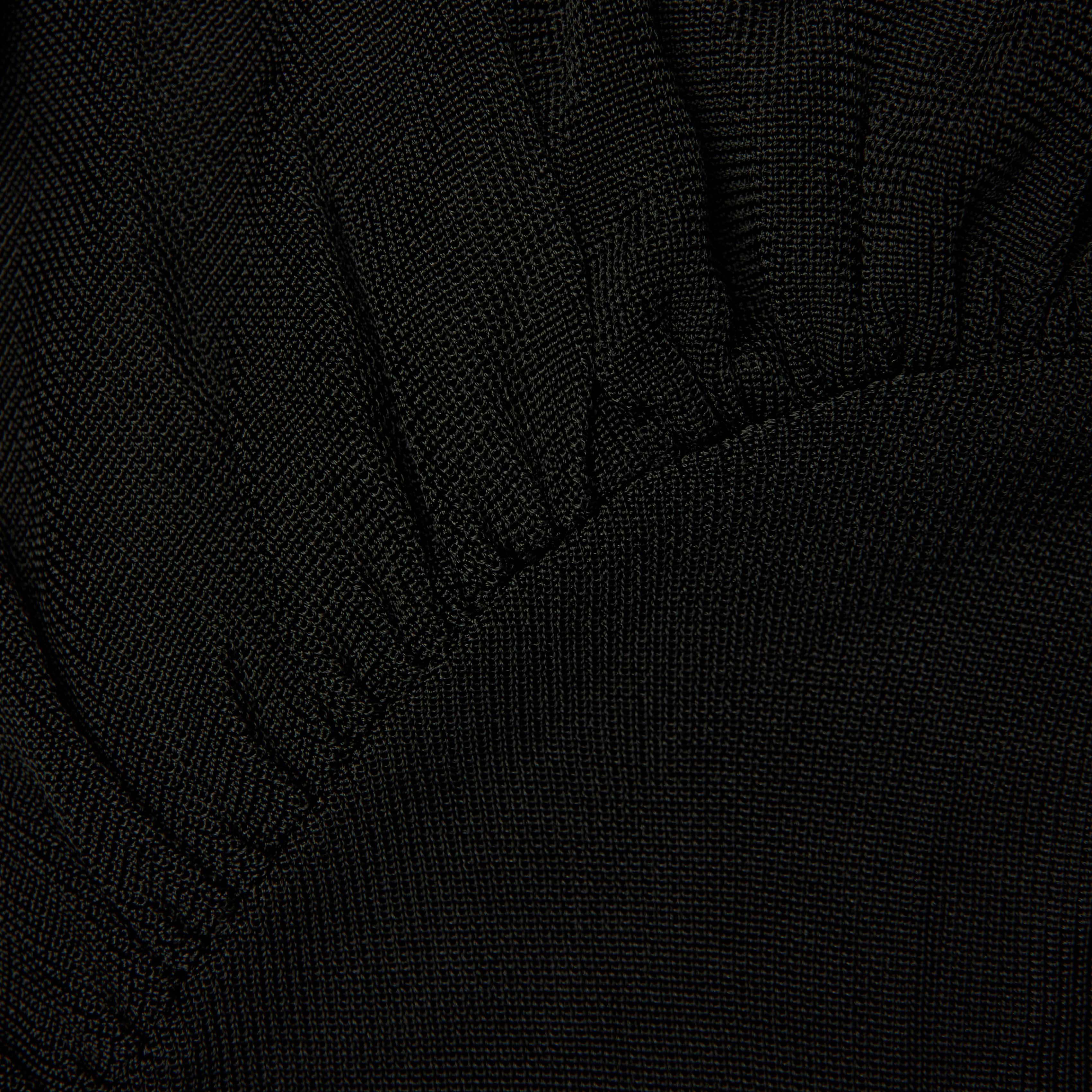 Black Cut Out Viscose Knit Top