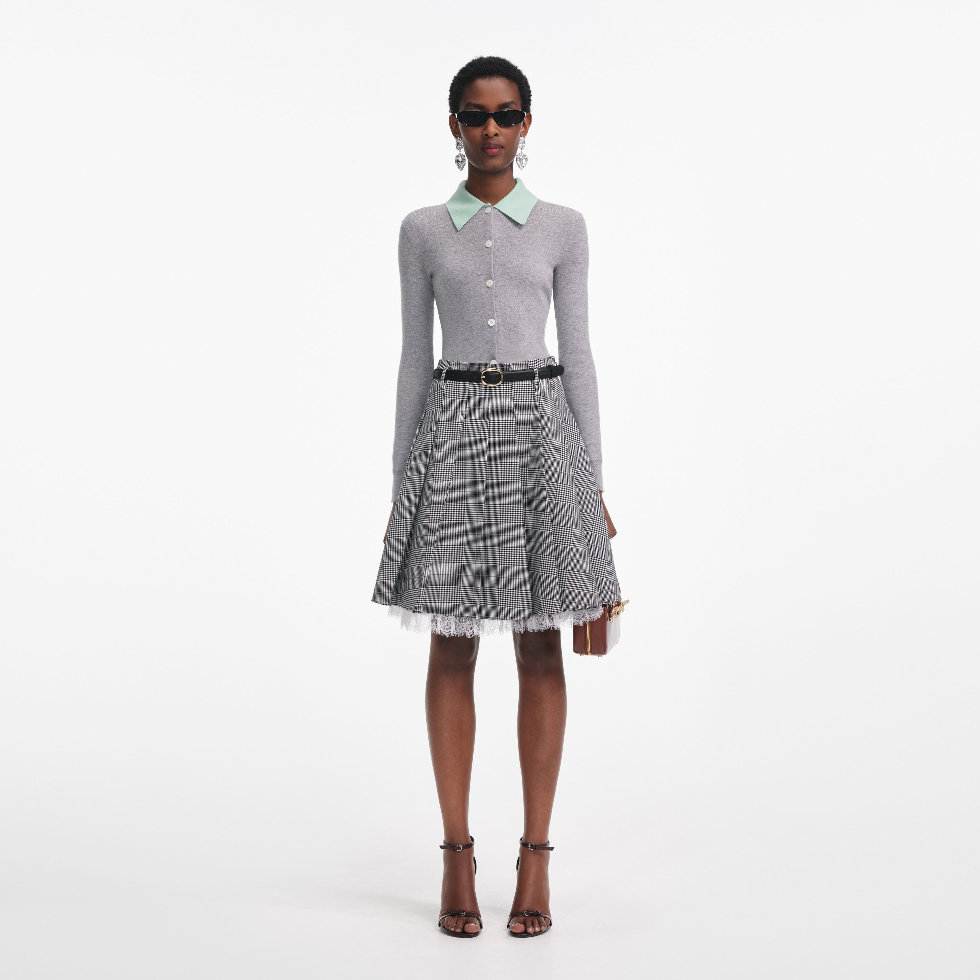 Grey Merino Wool Cardigan