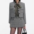 Houndstooth Crystal Trim Jacket